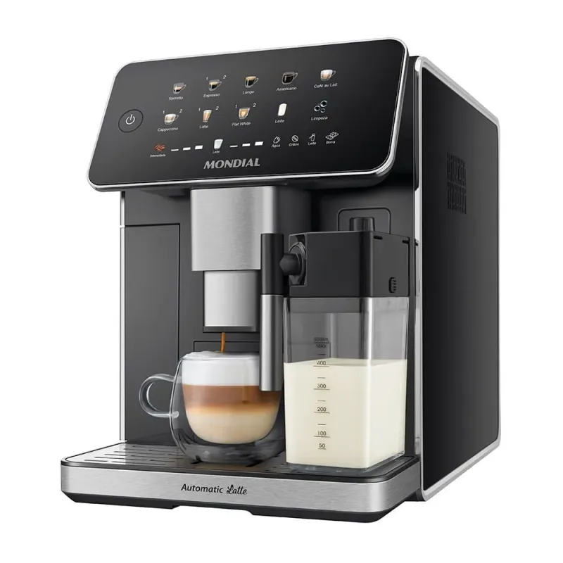 Cafeteira Expresso Mondial MCE-01-AL Aço Inox 36 Xícaras Preto 220V