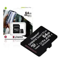 Cartão De Memória Kingston Canvas Select Plus Micro Sd 64gb, Classe 10, Com Adaptador - Sdcs2/64gb.