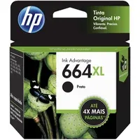 Cartucho Hp 664xl, Jato De Tinta, 8.5ml, Preto - F6v31ab