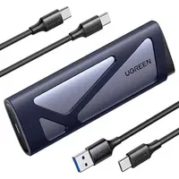 Case/Gaveta Ugreen Para Ssd Mvme Sata Com Usb-C 10gbps Prata - Cm767