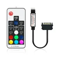 Controladora Rgb 12v 4 Pinos, Alimentação Sata, Com Controle Remoto, Alloyseed