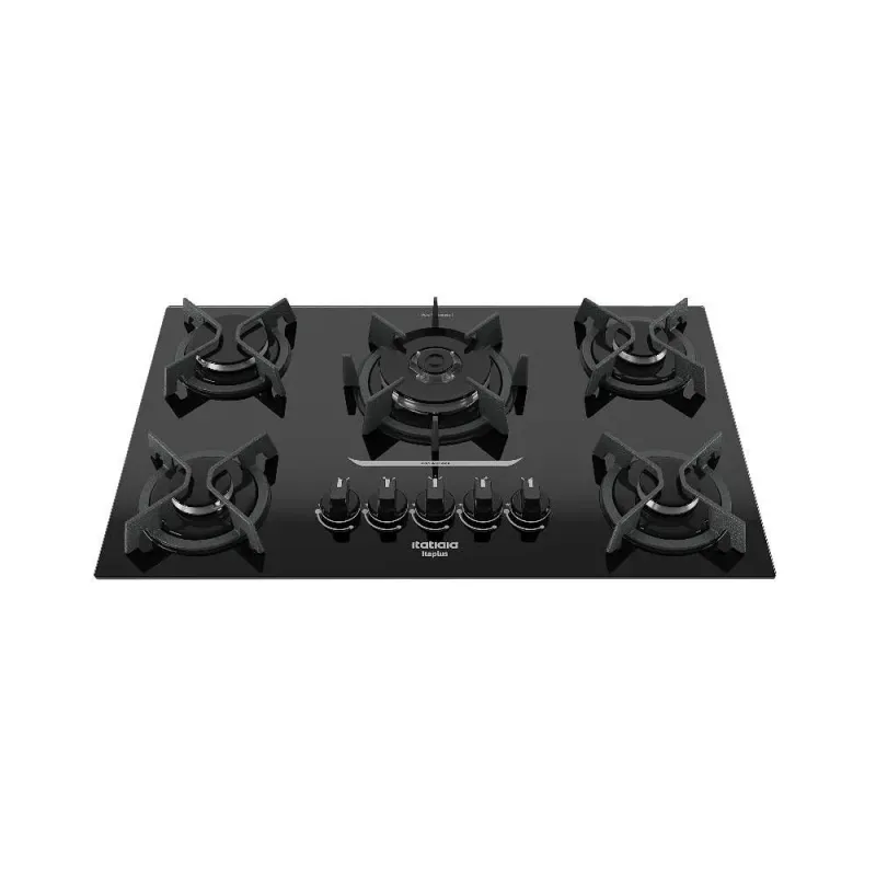 Cooktop Itatiaia Itaplus 5 Bocas Vidro Preto Tripla Chama Bivolt 3700000494