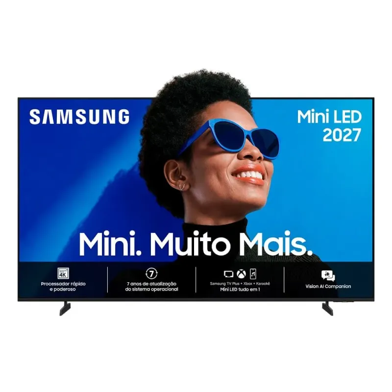 De R$ 11.479.00 por R$ 9.706.92 e com cupom por R$ 7.999.00. Cupom 300OFF para Samsung Smart TV 85" Mini LED 4K M75H 2027