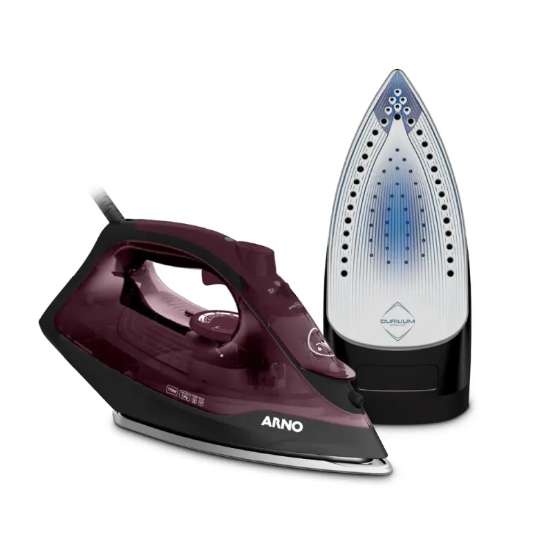 Ferro a Vapor Ultragliss com Base Durilium Airglide, deslizamento mais rápido e maior resistência, 1750W, Vinho, FMV 220V