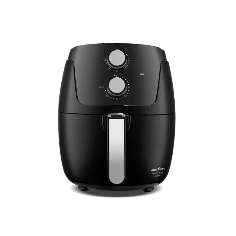 Fritadeira Air Fryer Britânia BFR37 4.2L 1500W Antiaderente Cesto Removível Timer 60 Minutos Preto