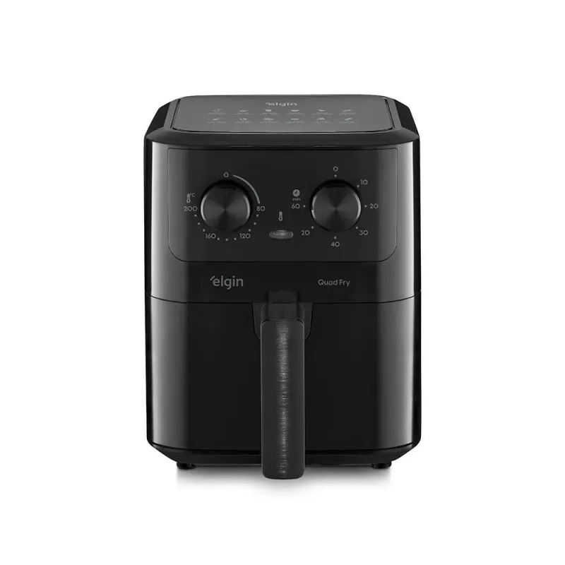 Fritadeira Air Fryer Elgin AFG42 Quad Fry 4.2L 1400W Air Circuit 360° Grelha Antiaderente Preto 110V