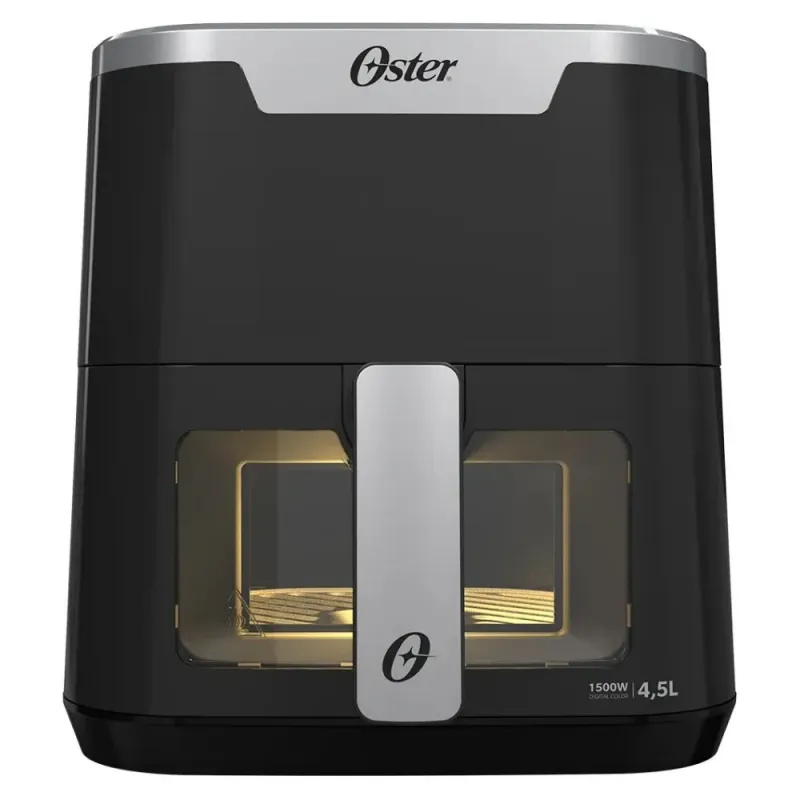 Fritadeira Elétrica sem Óleo Oster Digital Touch OFRT920 4.5L 1500W Visor Transparente Preto 220V
