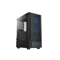 Gabinete Gamer Rise Mode Wave Black, Mid Tower, Lateral Em Vidro Fumê, Argb, Atx, 3 Cooler Fan Argb, Preto - Rm-Wa-Fb-Argb