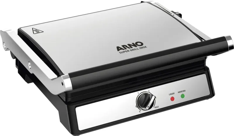Grill Super Grill Inox XL e abertura de 180° GGRA 220v