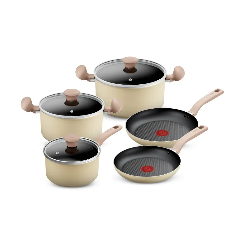 Jogo de Panelas 5 peças Tefal Daisy Vanilla