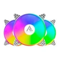 Kit Com 3 Ventoinhas Ryvel Snowy, 3x 120mm, Led Argb, Branco - Ry-Fn-Sw-Wt