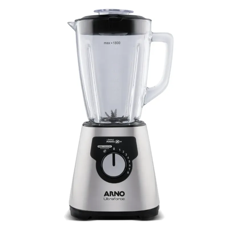Liquidificador Arno Ultraforce Inox Jarra de Vidro 1400W LN92 127V
