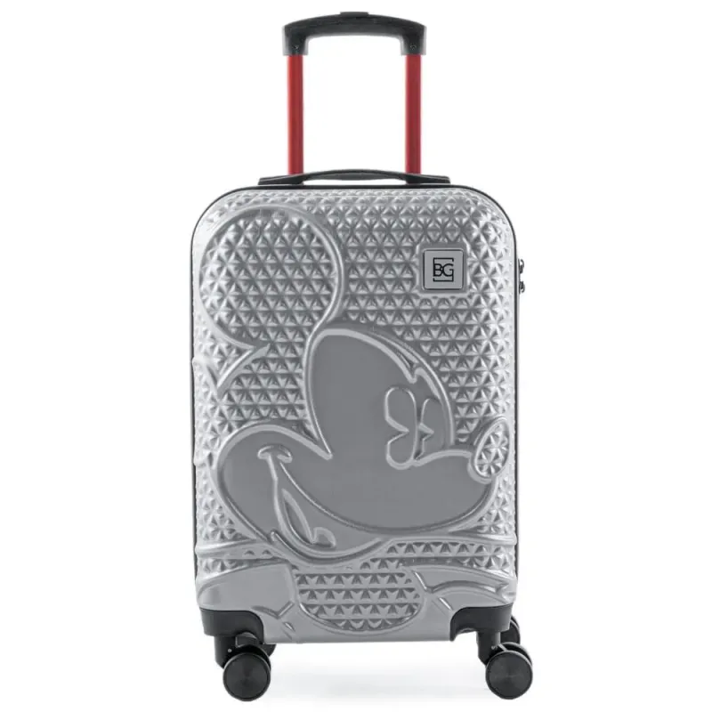 Mala de Bordo 10 Kg ABS 4 Rodas Mickey Epcot Prata P / Prata  Pix 8%