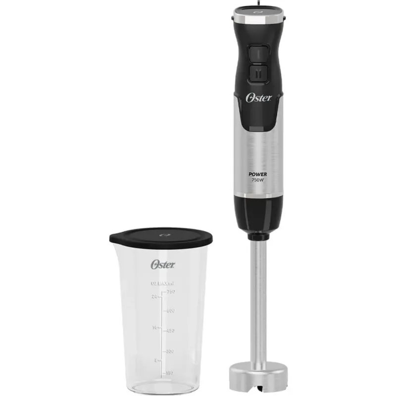 Mixer de Mão Oster Power Black Inox OMIX370 750W Preto com Copo 0.75L e Função Turbo