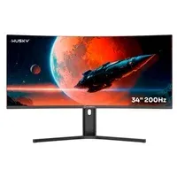 Monitor Gamer Curvo Husky Boreal 34", Wqhd, Ultrawide, 200hz, 1ms, Adaptive Sync, Displayport E Hdmi, Hdr - Hmg00234pt