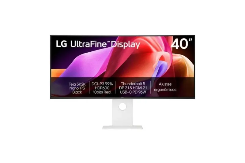 Monitor LG UltraFine 40 Polegadas 40U990AW Nano IPS Black 5K2K WUHD Thunderbolt 5 DisplayHDR
