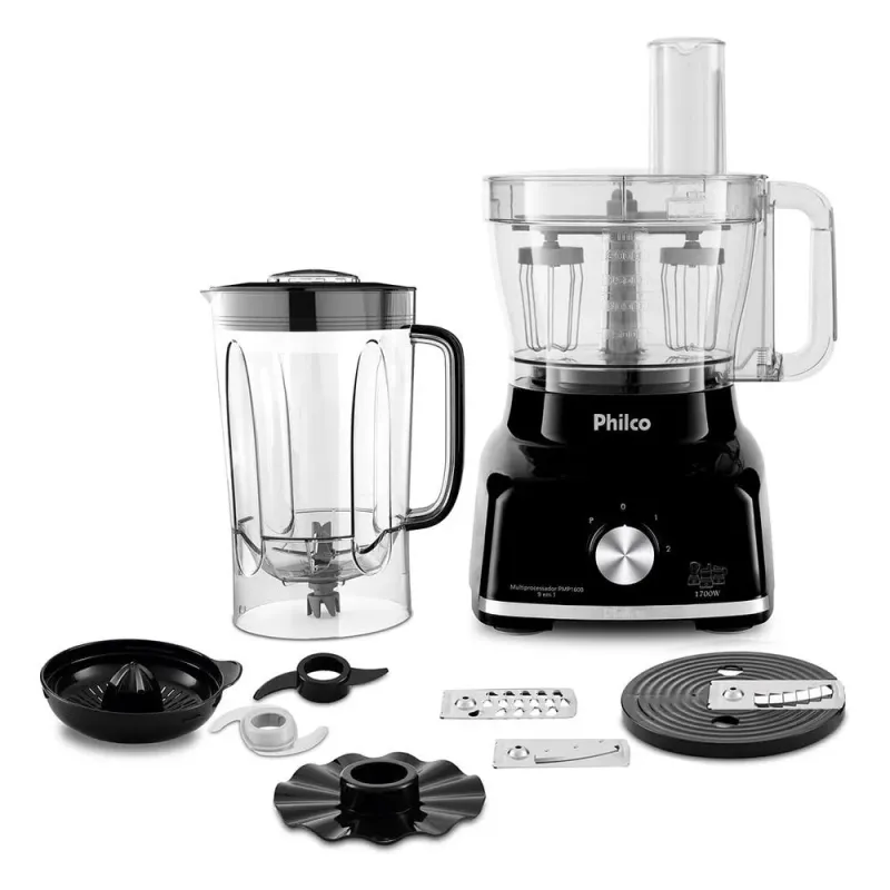 Multiprocessador Philco PMP1600P 9 em 1 com 2 Velocidades 1700W Preto