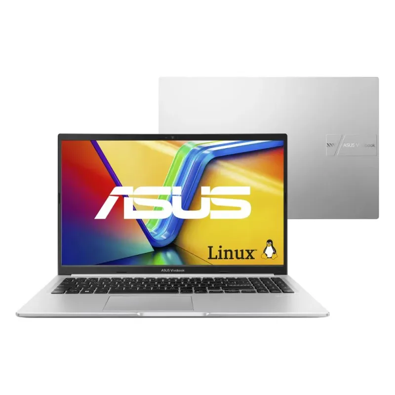 Notebook ASUS Vivobook 15 M1502YA AMD Ryzen 7 5825U 8GB Ram 512GB SSD Linux KeepOS 15,6 FHD Cool Silver - NJ611