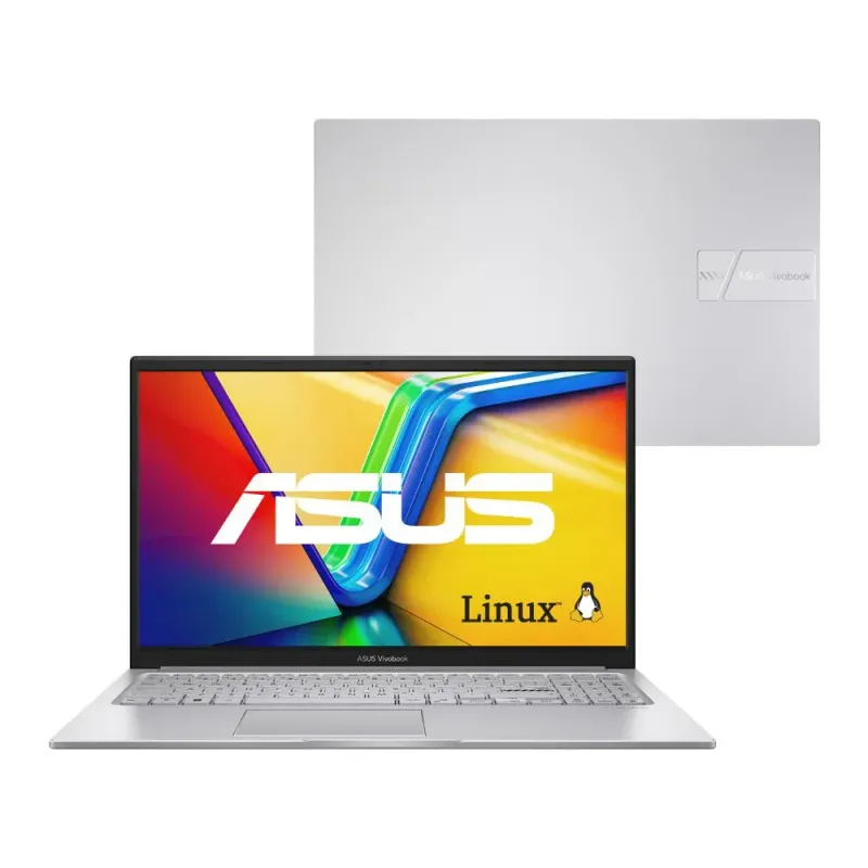 Notebook ASUS Vivobook 15 X1504VA Intel Core i5 1334U 8GB Ram 512GB SSD Linux KeepOs Intel Iris Xe Tela 15,6 LED FHD Silver - NJ1741