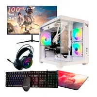 Pc Gamer Neologic Ryzen 5 5600gt, 16gb Ram 3200mhz, Placa Radeon Vega 7, Ssd 480gb, Windows 11 + Monitor 24" 100hz + Kit Gamer