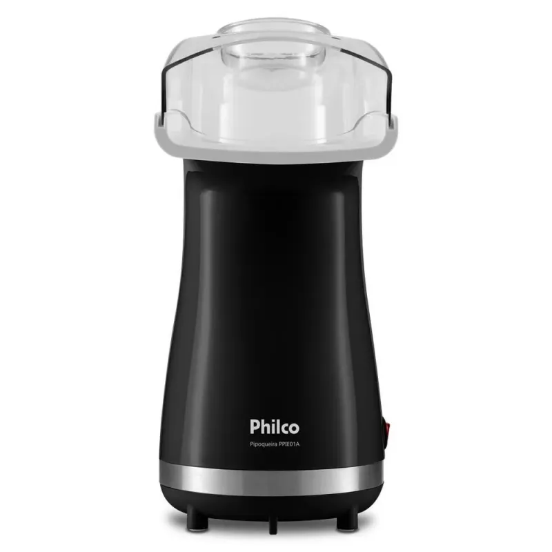 Pipoqueira Elétrica sem Óleo Philco PPIE01A 1200W Preto com Tampa Dosadora e Bico Direcionador 110V