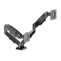 Suporte Ergonômico Articulado De Mesa, 2 Monitores 17" A 35", Pistão A Gás, Suporta Até 9kg Por Tela, Preto, F160n, Elg