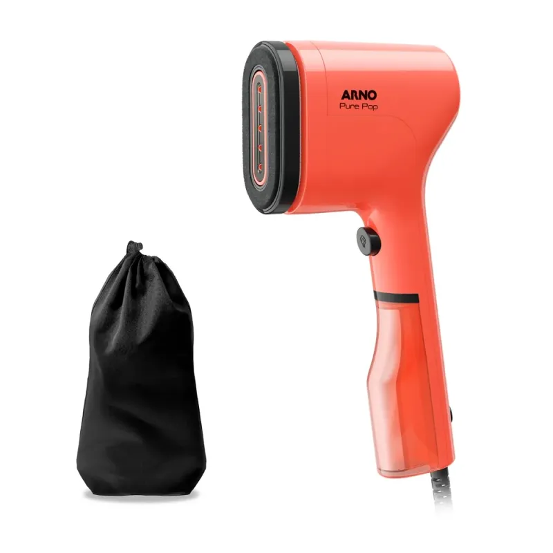 Vaporizador de Roupas Arno Pure Pop Coral, Higieniza e Desodoriza, 1100W, Aquece em 15s, Portátil, HS22