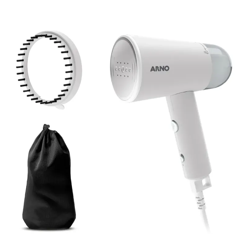 Vaporizador de Roupas Arno Steam Travel, Higieniza, Compacto, Dobrável e Portátil, 1100W, Cinza, HS11