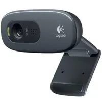 Webcam Logitech, 30fps, Com Microfone Embutido, Com Fio Usb, Para Streaming, Fluid Crystal, Preto - 960-000694