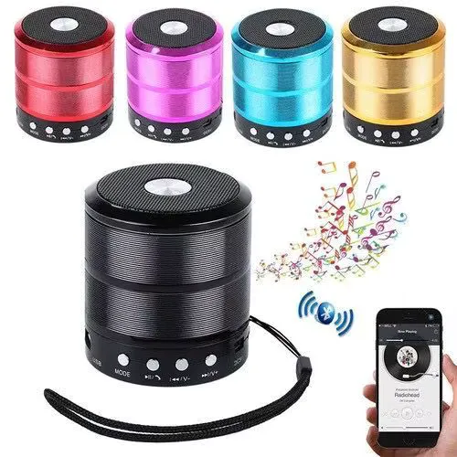 Caixa de Som Mini Bluetooth 887 com Grave Potente – R$32
