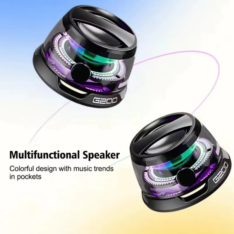 Vikefon G200 Mini Caixa Bluetooth RGB com Suporte de Telefone