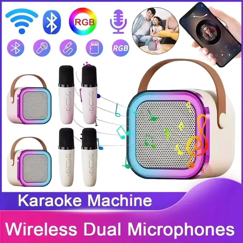 Karaokê Portátil Bluetooth com Microfone – Mini Caixa de Som