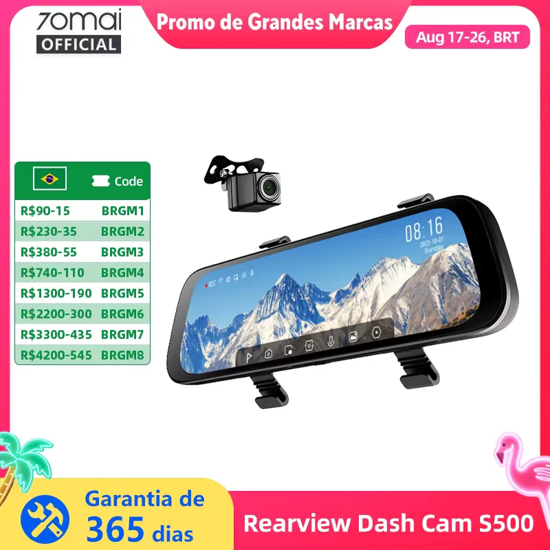 70mai S500 Retrovisor Câmera com Tela 9.35" 3K