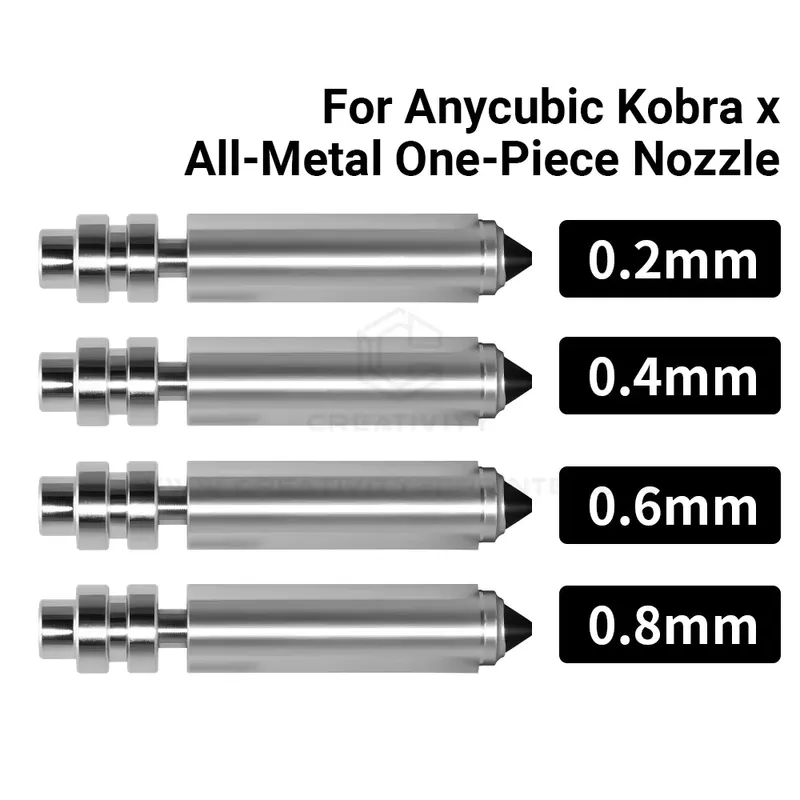 ANYCUBIC Bico Kobra X para Hotend – Troca Rápida 0.2‑0.8mm