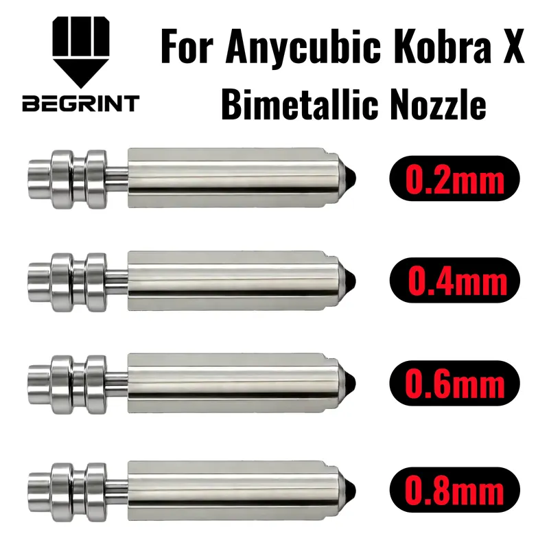 ANYCUBIC Bicos Bimetálicos para Kobra X – Troca Rápida