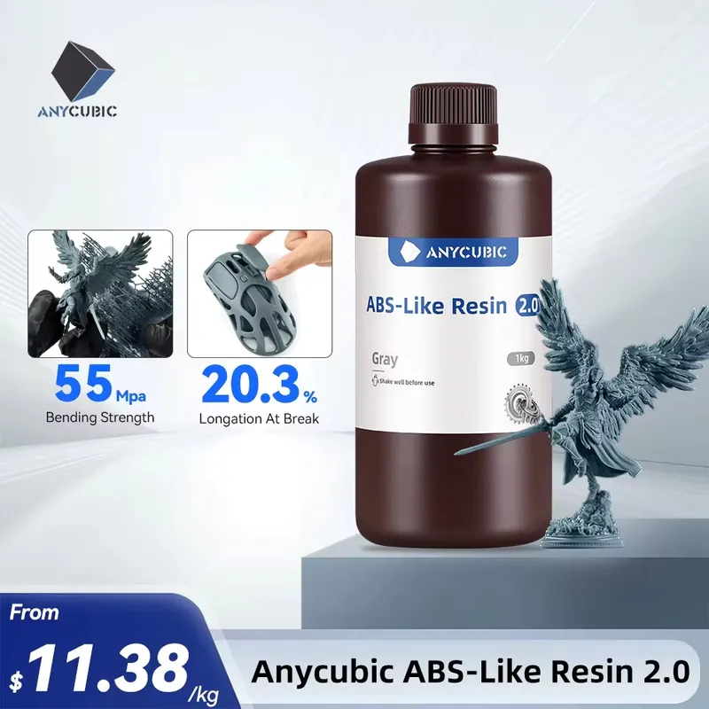 ANYCUBIC Impressora 3D Resina 2.0 – Alta Precisão e Cura Rápida