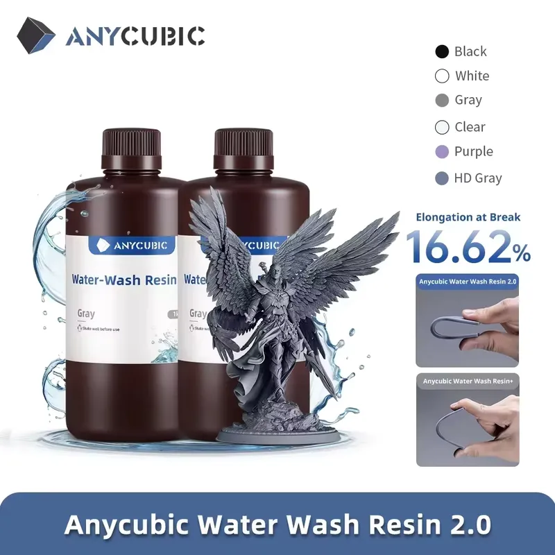 ANYCUBIC Resina de Lavagem de Água para Impressora 3D LCD