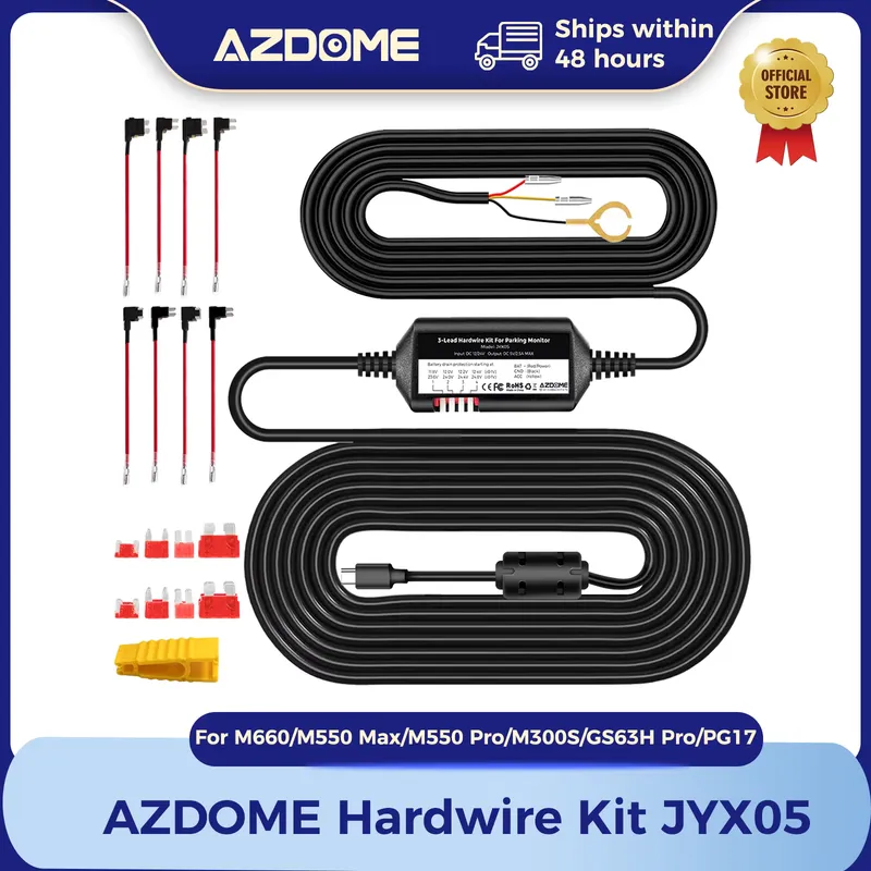 AZDOME Hardwire Kit DVR - Alimentação 12V-24V para M660/M550