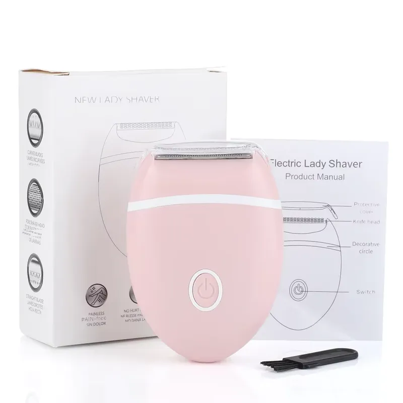 Barbeador elétrico 3 em 1 feminino – Mini navalha lavável para corpo inteiro