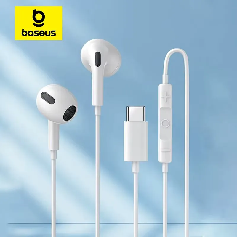 Baseus C17 Fone intra-auricular com fio – para Xiaomi e Samsung