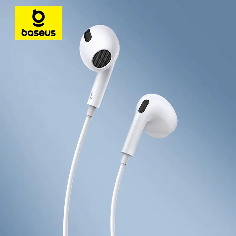 Baseus C17 Fone de Ouvido com Fio Tipo-C e Microfone