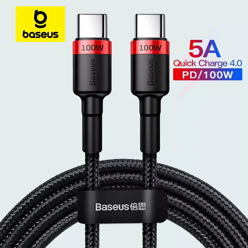 Baseus Cabo USB-C 100W Carregamento Rápido 4.0