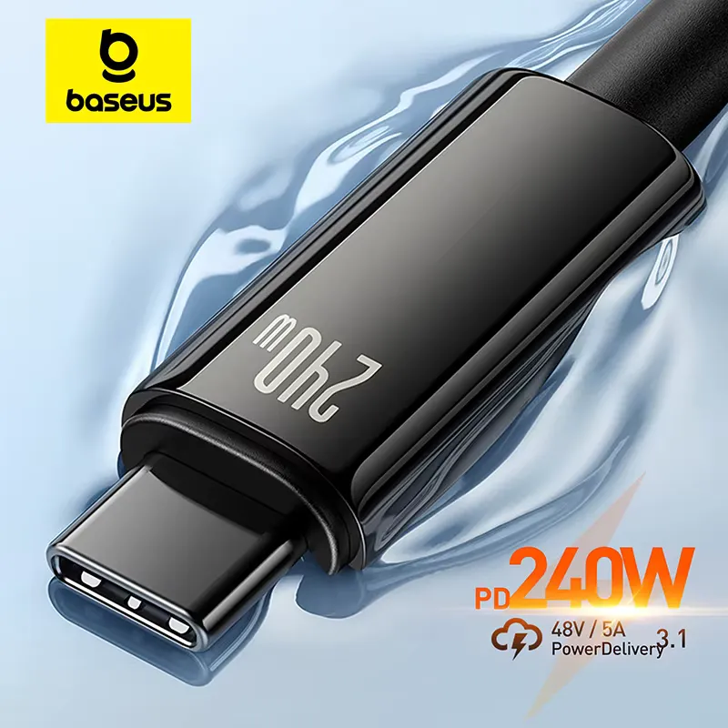 Baseus Cabo USB-C 240W Carregamento Rápido Compatível