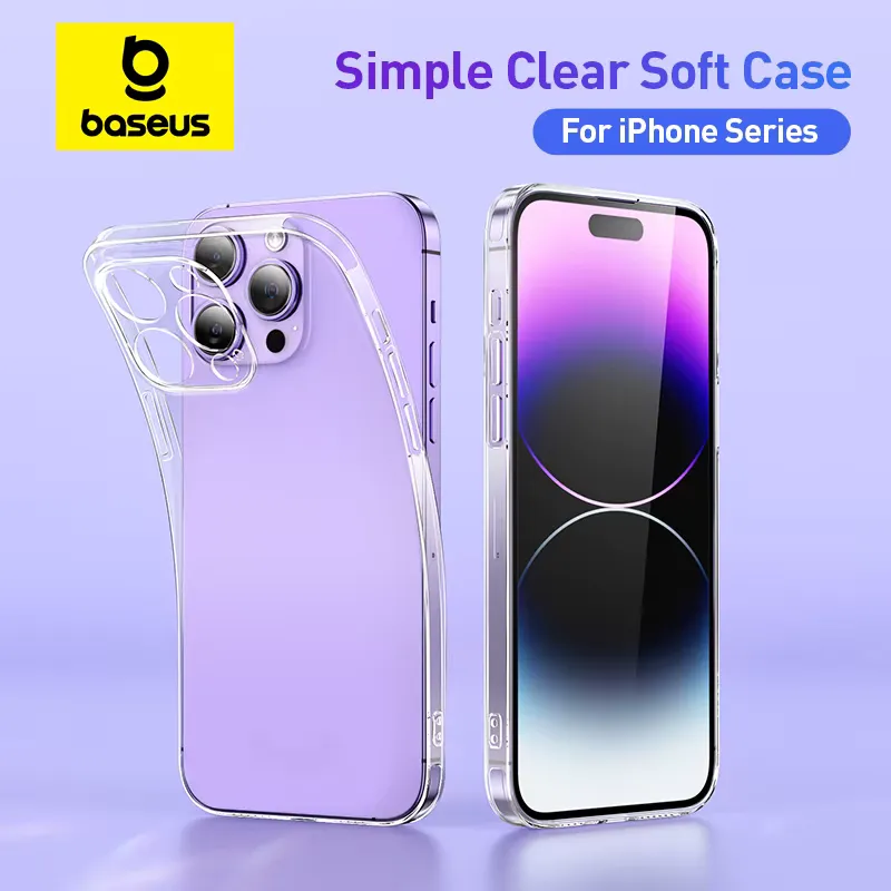 Baseus Capa Transparente TPU iPhone 12 a 17 Pro Max