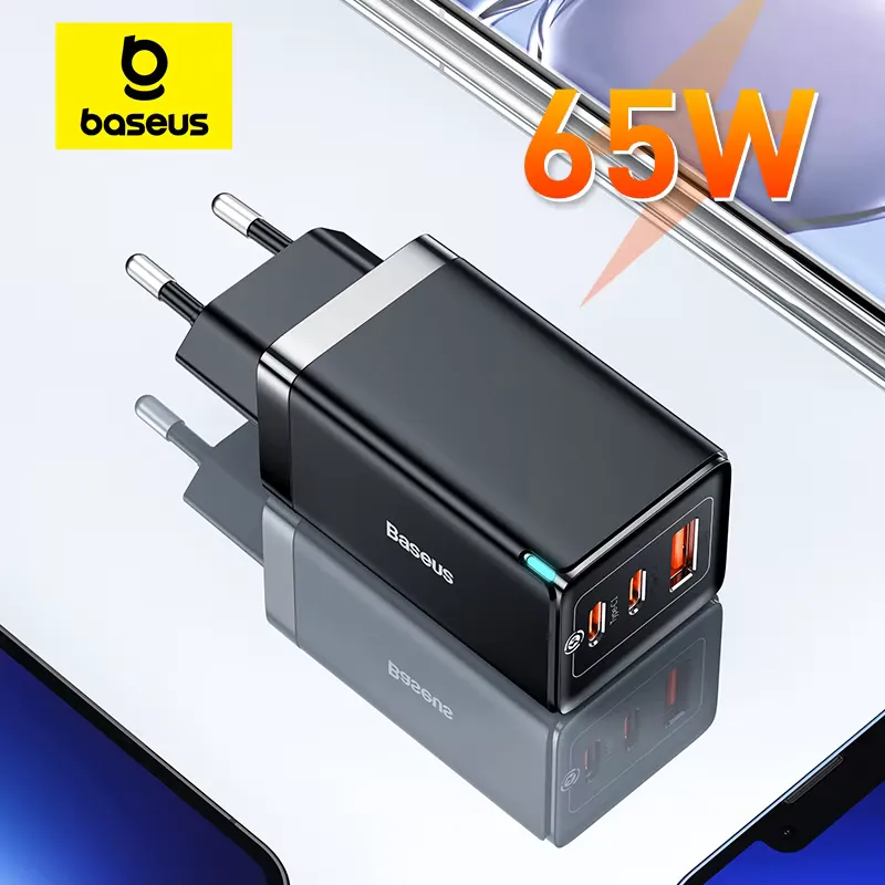 Baseus Carregador 65W GaN USB-C Rápido para iPhone
