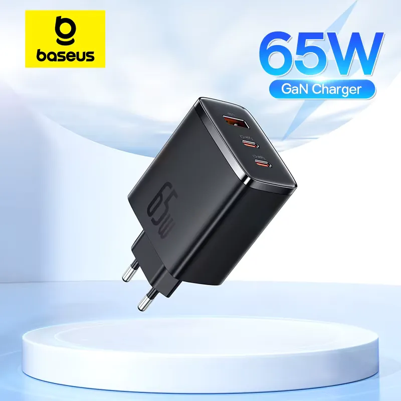 Baseus Carregador 65W GaN USB-C Rápido para iPhone