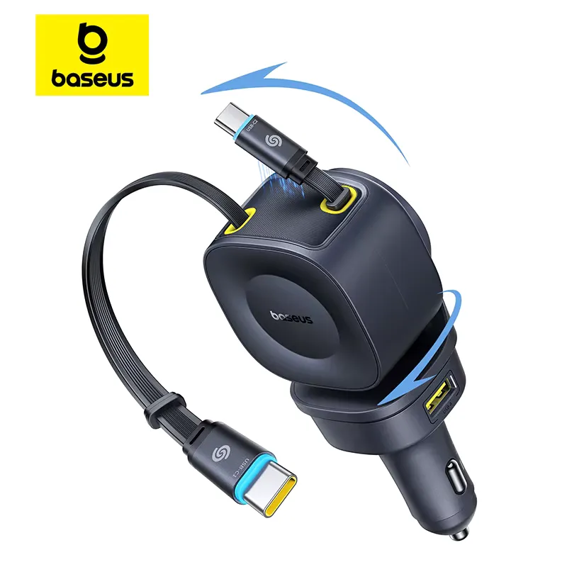 Baseus Carregador de Carro 240W 4 Portas USB Tipo-C