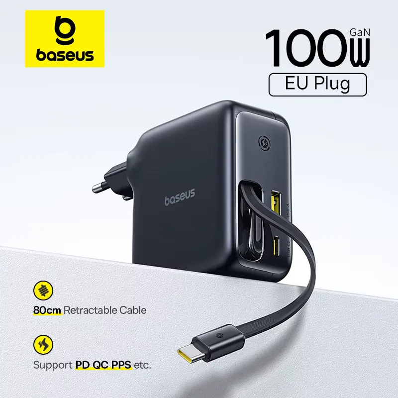 Baseus Carregador Rápido 100W para Tablet, Laptop e Telefone