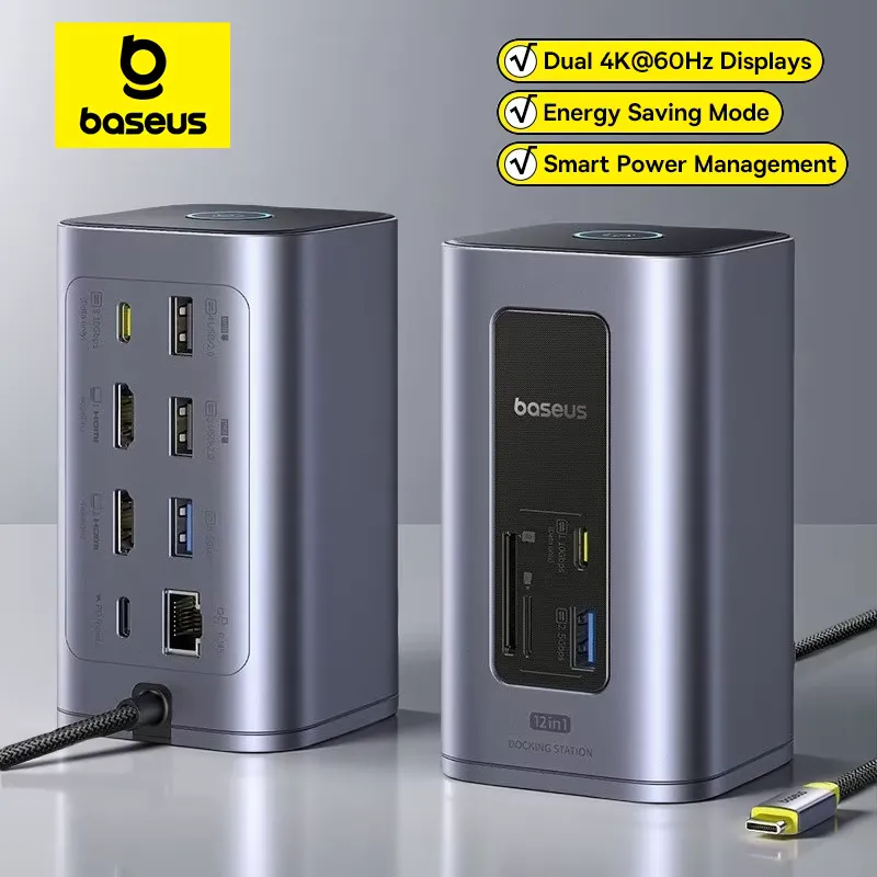 Baseus Hub USB-C 12 em 1 com HDMI 4K e Docking Station