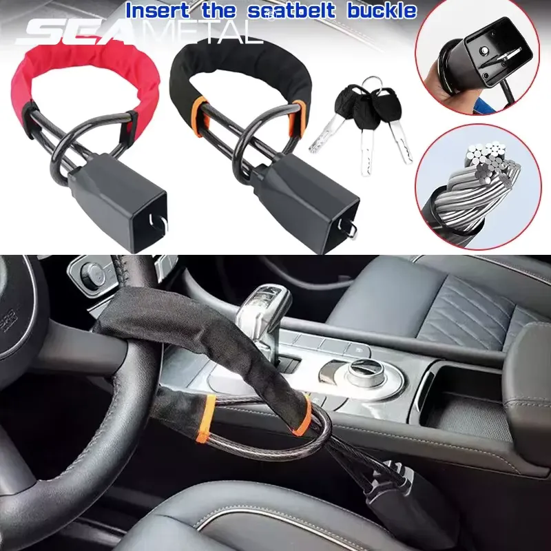 SEAMETAL Bloqueio de Volante Antifurto Universal para Carro